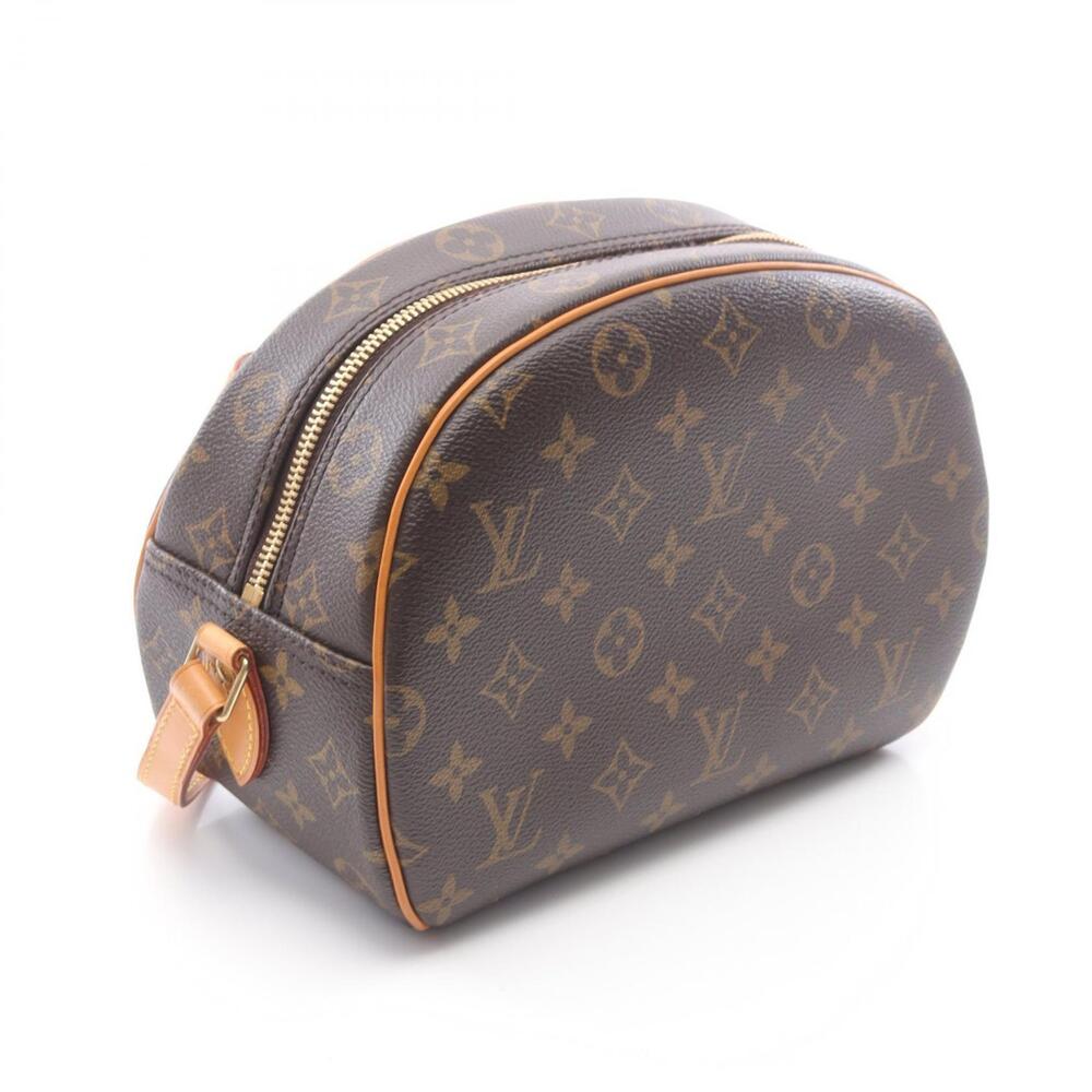 Louis Vuitton Monogram Blois Bag Leather Shoulder Brown Canvas